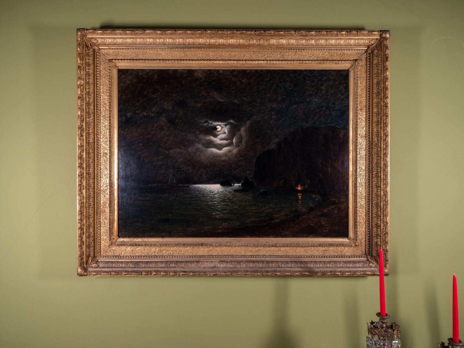 Framed Nocturn painting